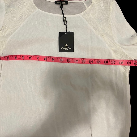 NWT Massimo Dutti White Blouse Lace - Picture 4 of 4